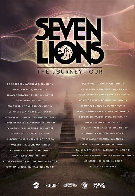 Seven lions tour - Seven Lions tour dates 2024. Seven Lions is currently touring across 1 country and has 3 upcoming concerts. Their next tour date is at Phoenix …